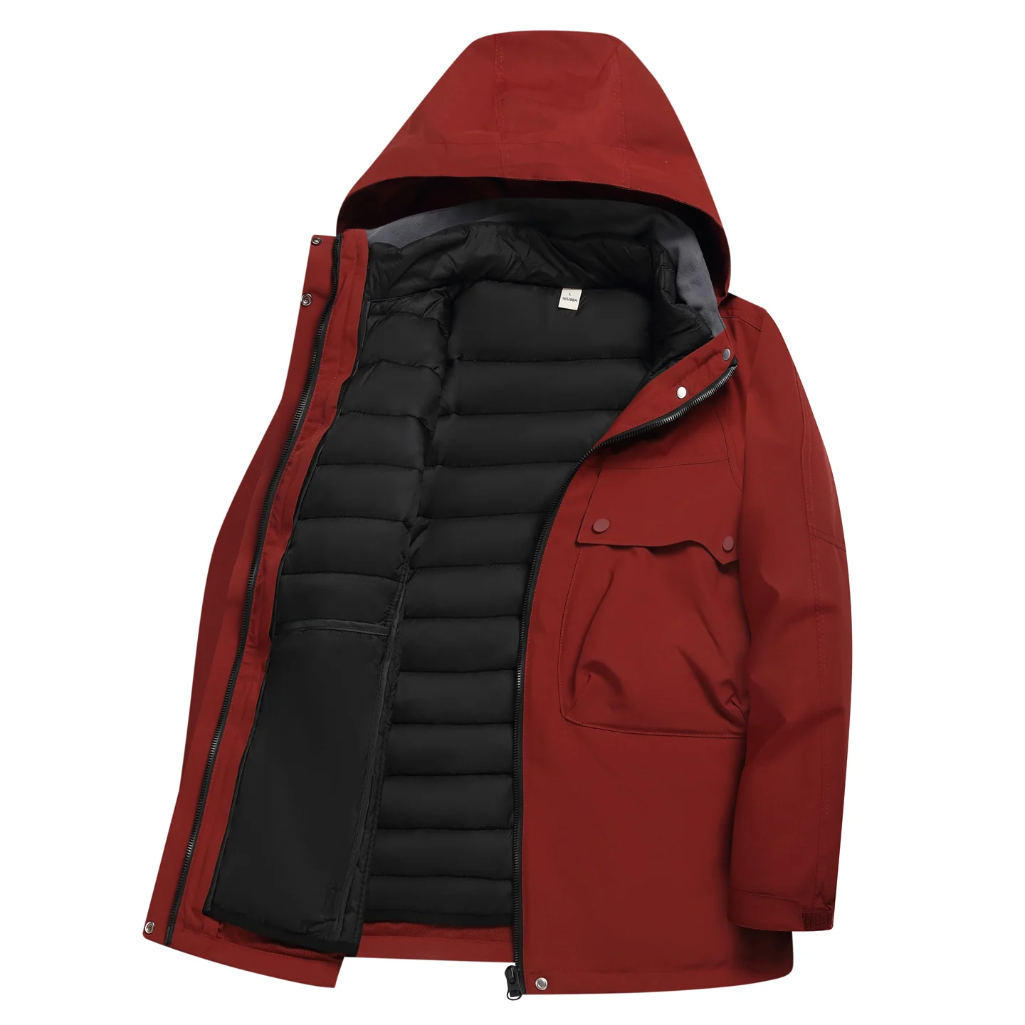 

Winter Waterproof Outwear Warm Fleece Hooded Casual Parka Men Hooded Thick Fleece Warm Casual Thicken Cotton Jacket Winter Parka