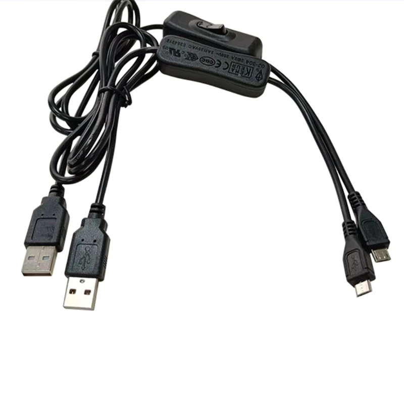 USB Male to Male Micro USB Extension Cable USB 2.0 Extension Cable with Switches Charging Cable for Mobile Phone Drop Shipping