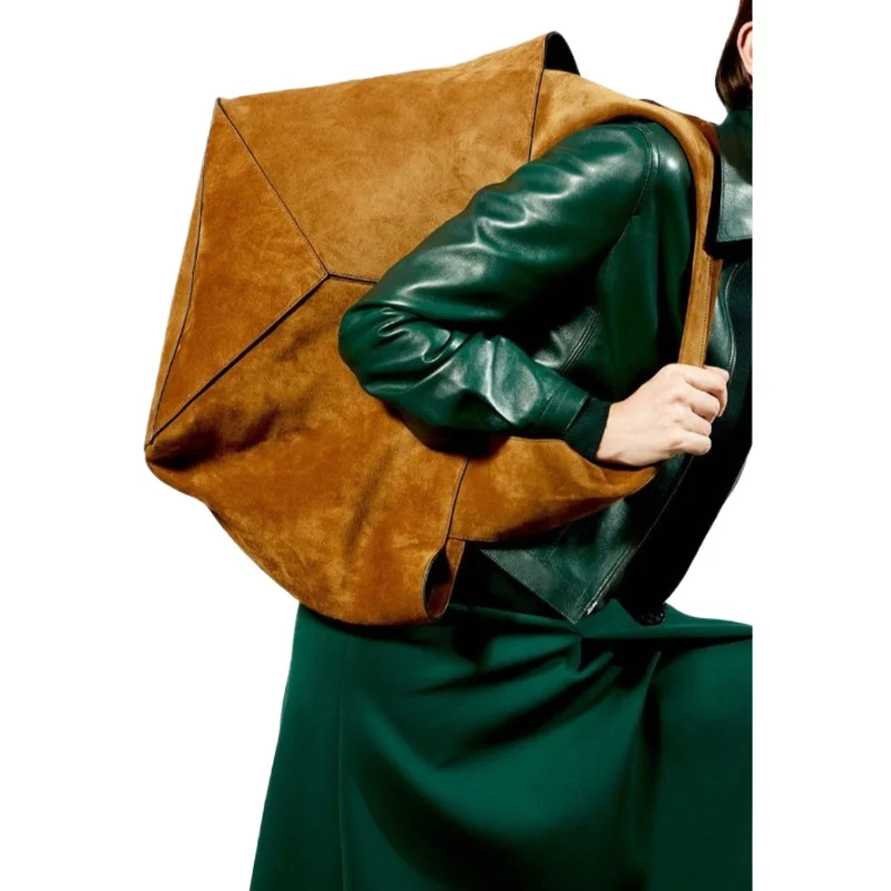 

Designer Luxury Handbag Woman New High Quality Soft Faux Suede Patchwork Shoulder Bag Large Capacity Casual Exquisite Tote Bag