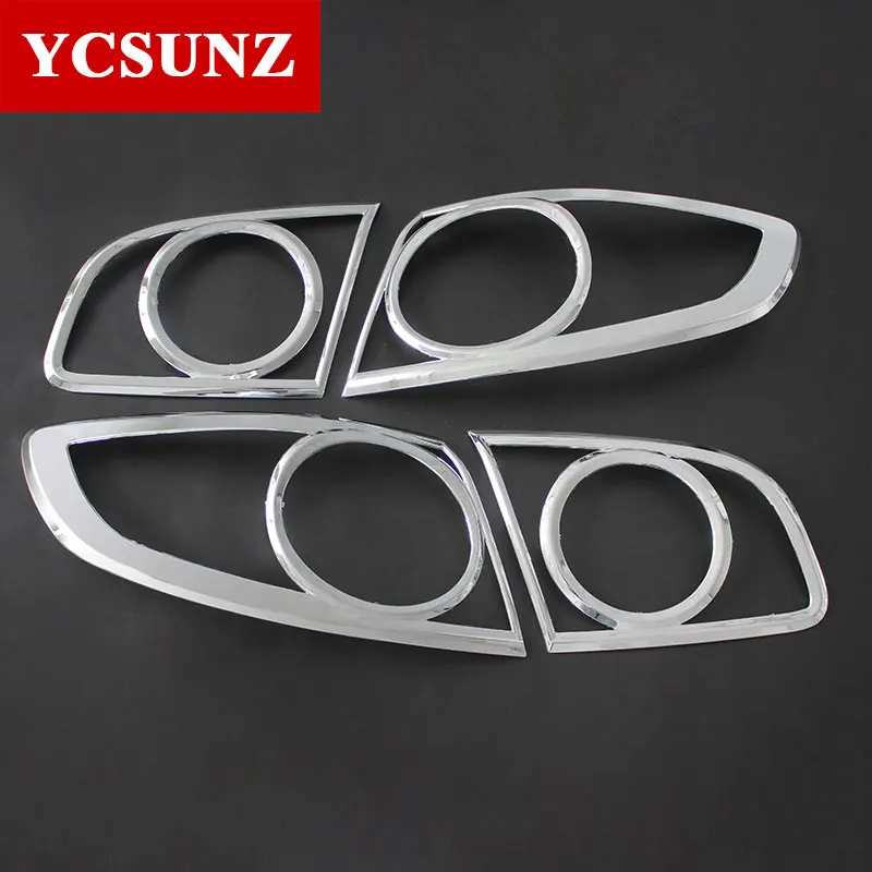 Chrome Tail Light Cover Accessories For Hyundai Santafe Santa fe 2008 2009 2010 2011 2012 Rear Lamp Car Exterior Parts YCSUNZ