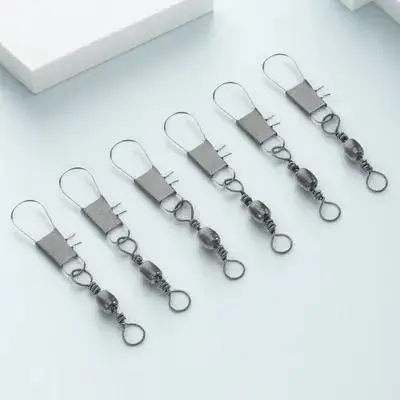 6pcs 카이트 커넥터 후크 금속 액슬 베어링 교체 실버 철 코드 스풀 액세서리 쉬운 설치 다목적