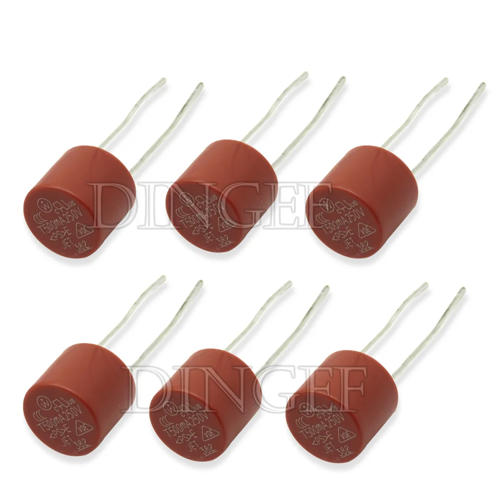 10PCS 392 382 Round Square Fuse 1A T1.6A T2A T3.15A T8A T10A T15A 250V Plastic T2A LCD TV Power Board Commonly Water Purifier