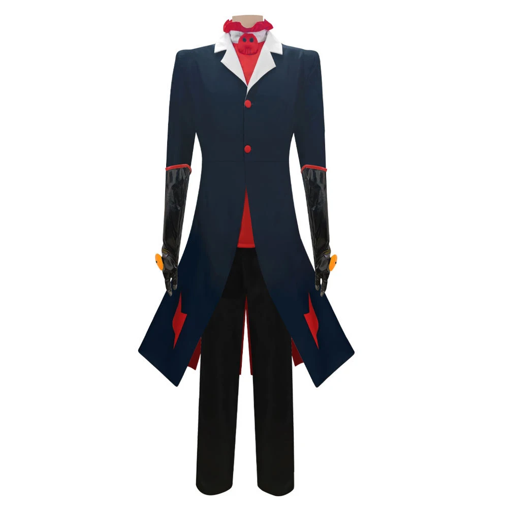 Anime Helluva Boss Blitzo Cosplay Costume Party Uniform Suit with Tail Halloween Outfit for Men Women Custom