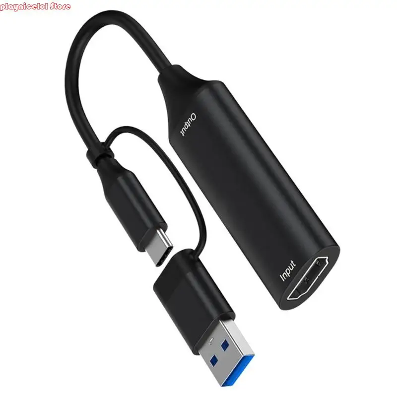 E8BA Video Card USB+Type C to HDTV USB Video Device Convert Digital