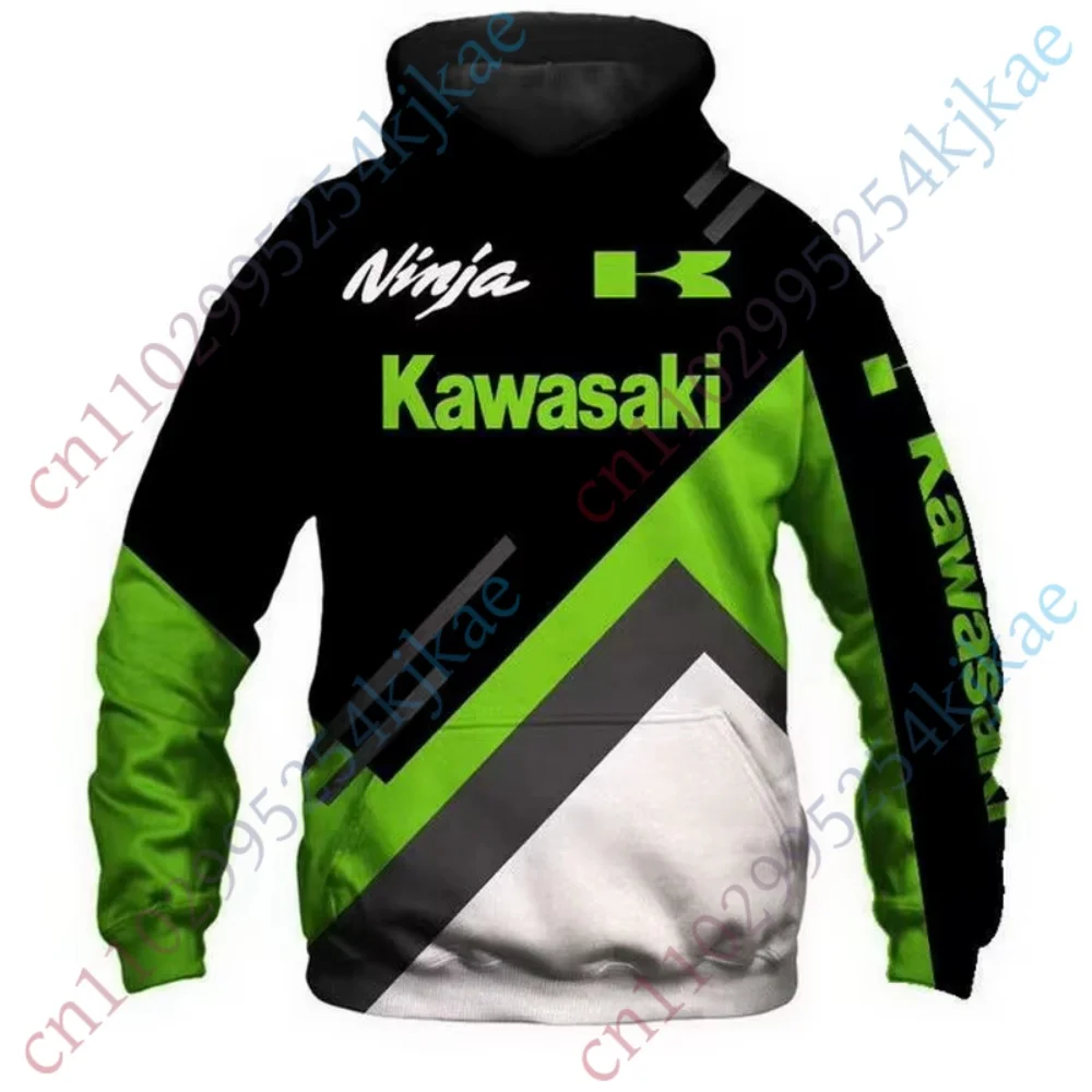 

Kawasaki Long sleeve Hooded For Men Clothing Casual Hooded sweatshirt Unisex 3D Printing Pullover Harajuku Sweatshirt Unisex Top