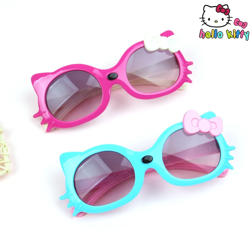 Urocze okulary przeciwsłoneczne Sanrio Hello Kitty Cartoon Kawaii Bow Party Fun Photography okulary rekwizyty sportowe osłona przeciwsłoneczna na prezent