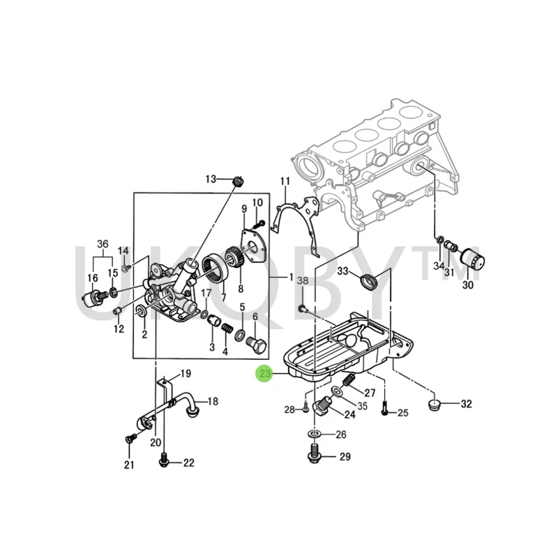 96481581 Suitable for Kai Yue 1.6 Che vro let Le Feng Le Cheng 1.4 Engine oil pan Oil pan