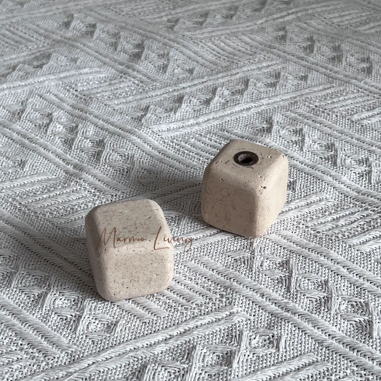 

French Wabi Sabi Style Travertine Drawer Cabinet Natural Marble Handle Luxury Villa Creative Large Decoration Pull