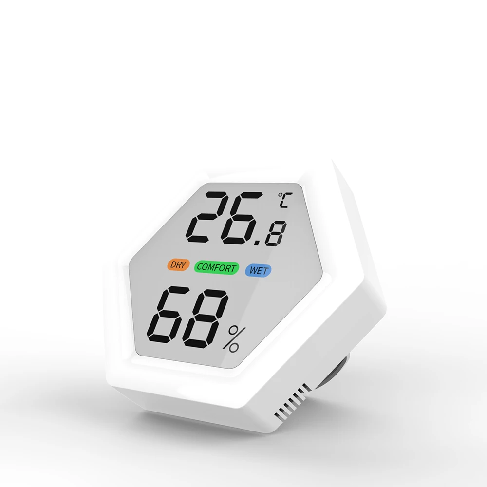 Layar LCD ABS Digital Mini Indoor Outdoor Hygrometer Monitor Sensor Termometer Kelembaban