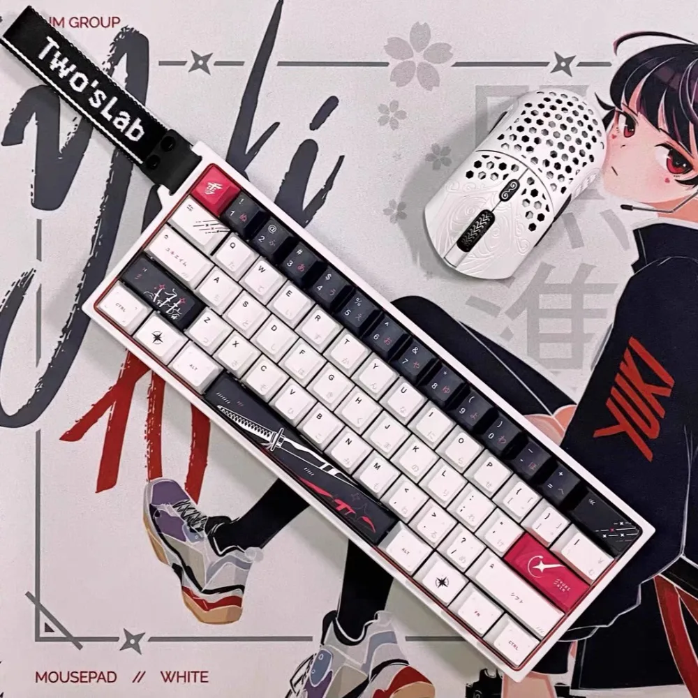 

Юки Aim японского аниме PBT индивидуальный вишневый профиль для MX Switch аксессуары для клавиатуры 5-сторонние термосублимационные колпачки для клавиш подарки