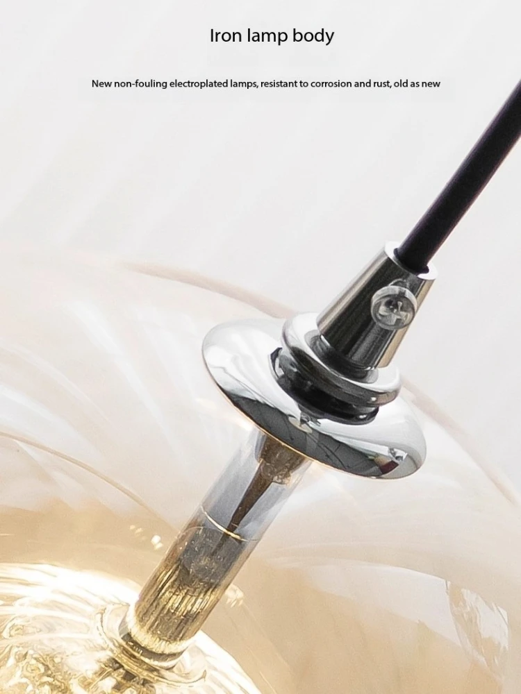 Nordic designer arte flor dupla camada de vidro luzes pingente para restaurante bar quarto cabeceira pendurado lâmpada luminária