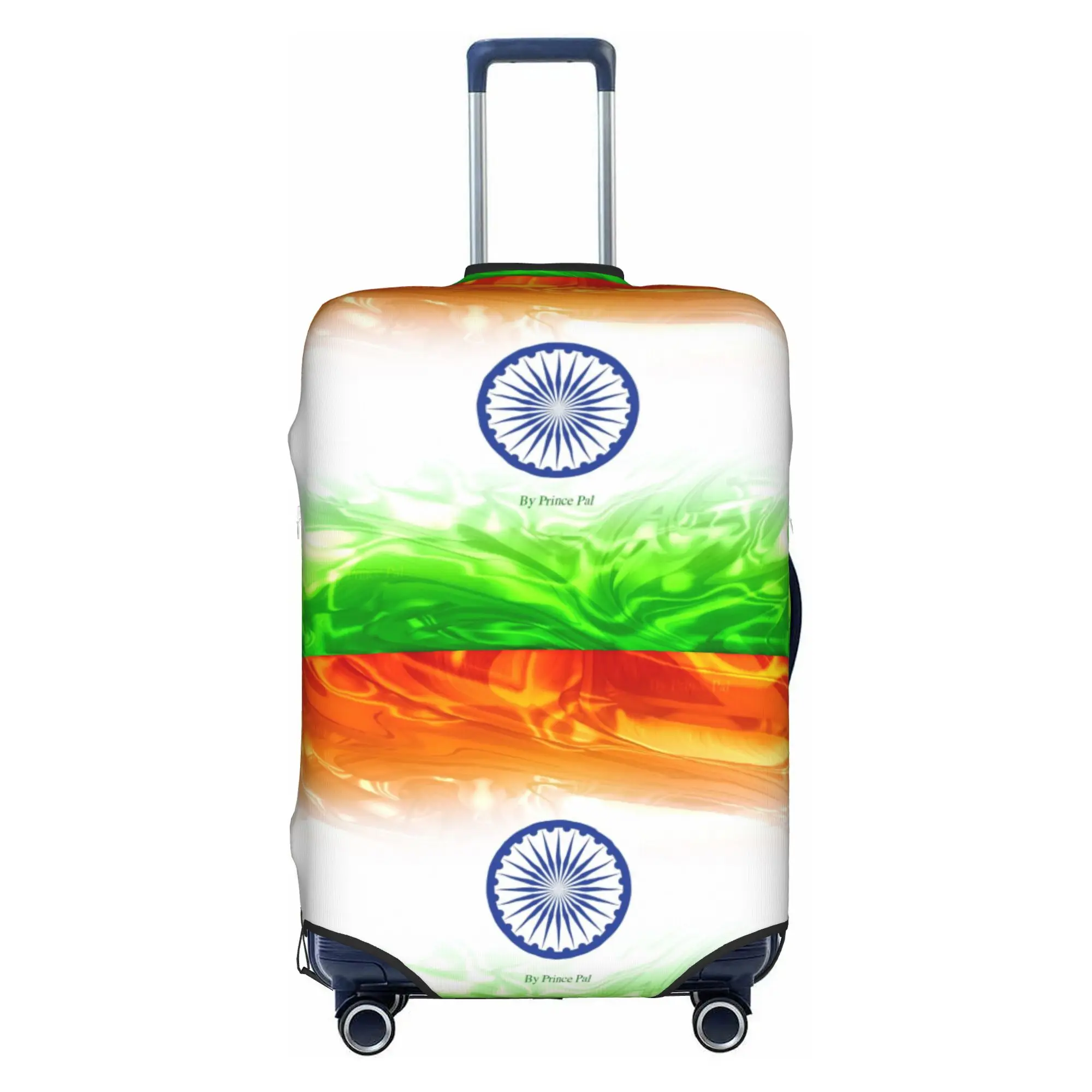 Cute Flag Of Indias Luggage Cover Protector Washable Indias Patriotic Travel Suitcase Covers