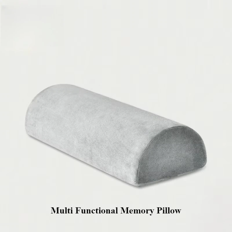 1pc New Half Moon Bolster Pillow For Legs Knees Lower Back And Head Elastic Non-Slip Memory Foam Cushion Office Home Travel 2025