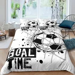 Conjunto de cama de futebol americano para crianças, capa de consolador, queen size, capa de edredão esportiva para meninos e meninas