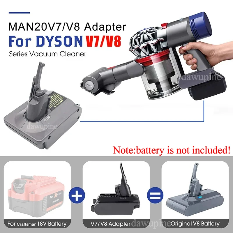 Power Tools Lithium  Battery Adapter Converter for Einhell for Ryobi for Craftsman 18V Battery for Dyson V7 V8 Vacuum Cleaner