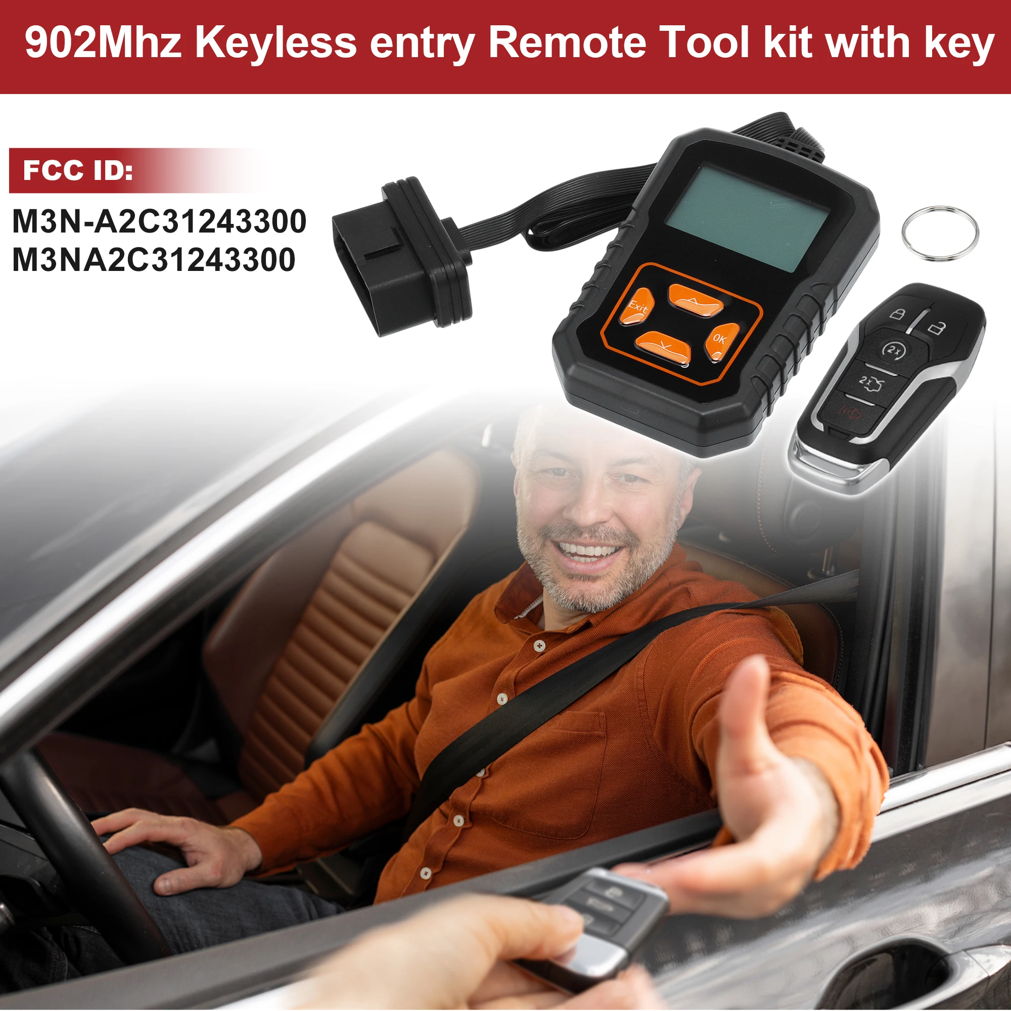 

X Autohaux M3NA2C31243300 Keyless Entry Remote Key Fob DIY Tool for Ford Explorer 16-17
