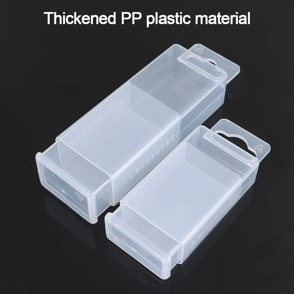 3Pcs/Set Adjustable Height Drill Tool Box Plastic Clear Twist Drill Boxes Rectangular Telescoplc Parts Storage Case