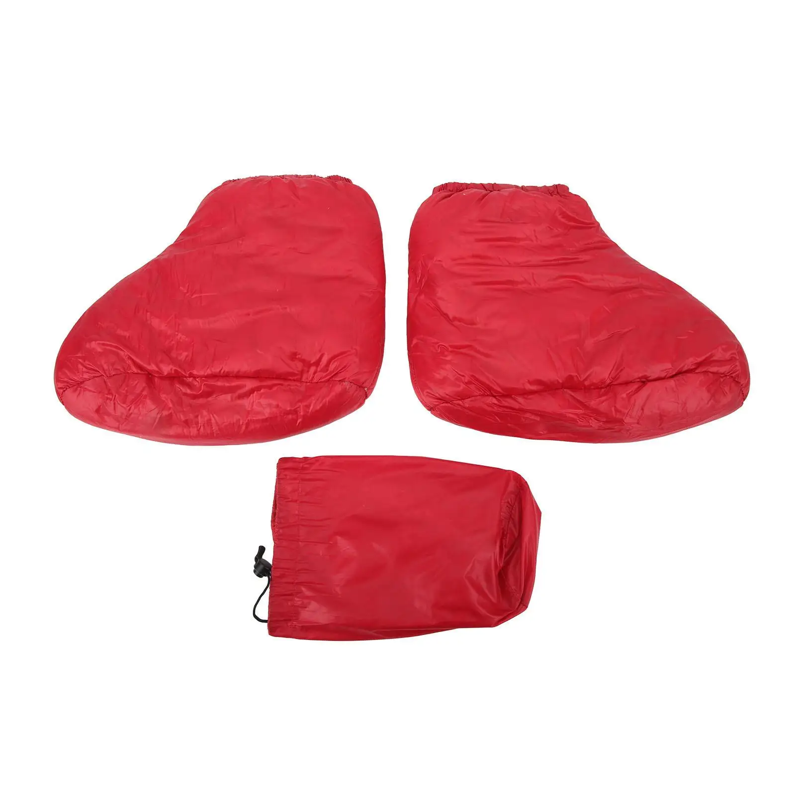 Portable Down Filled Slipper Boots - Windproof Winter Booties with Elastic Cuffs & Storage Bag for home Comfort