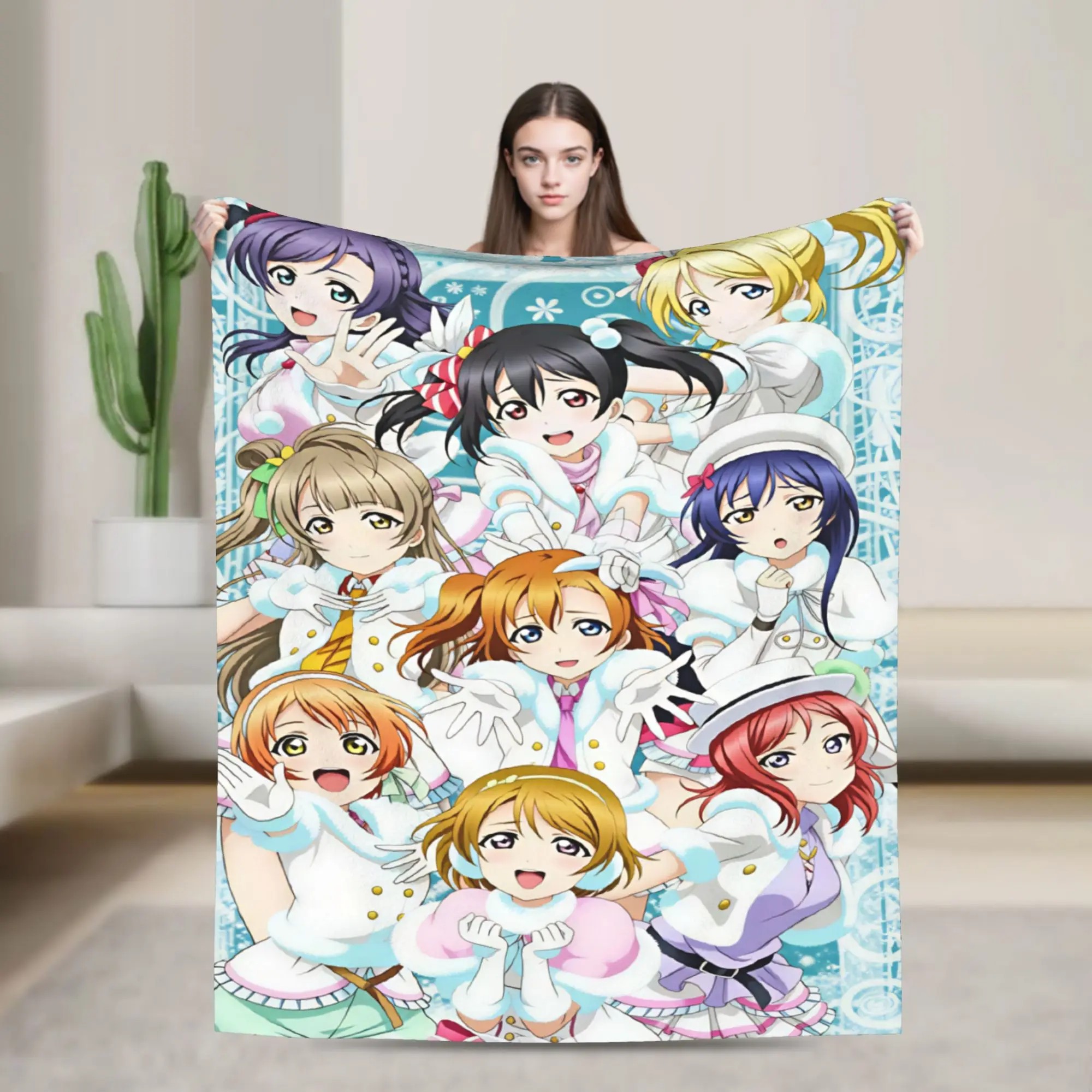 Love Live!  Blanket  Super Soft Comfortable Plush Throw Blanket For Living Room Camping Flannel Bedspread Bed Cover