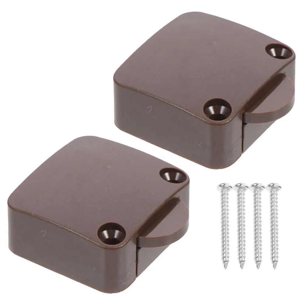 

2Pcs Door Switch Wardrobe Light on Off Solid Durable Copper ABS Automatic Cabinet Light Control for Closet Drawer Lights