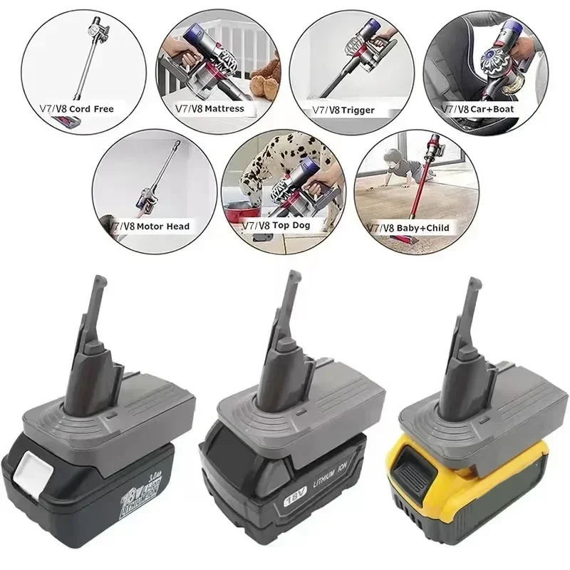 Li-ion Battery Adapter MT18V7/V8 MIL18V7/V8 DW20V7/V8 For Makita