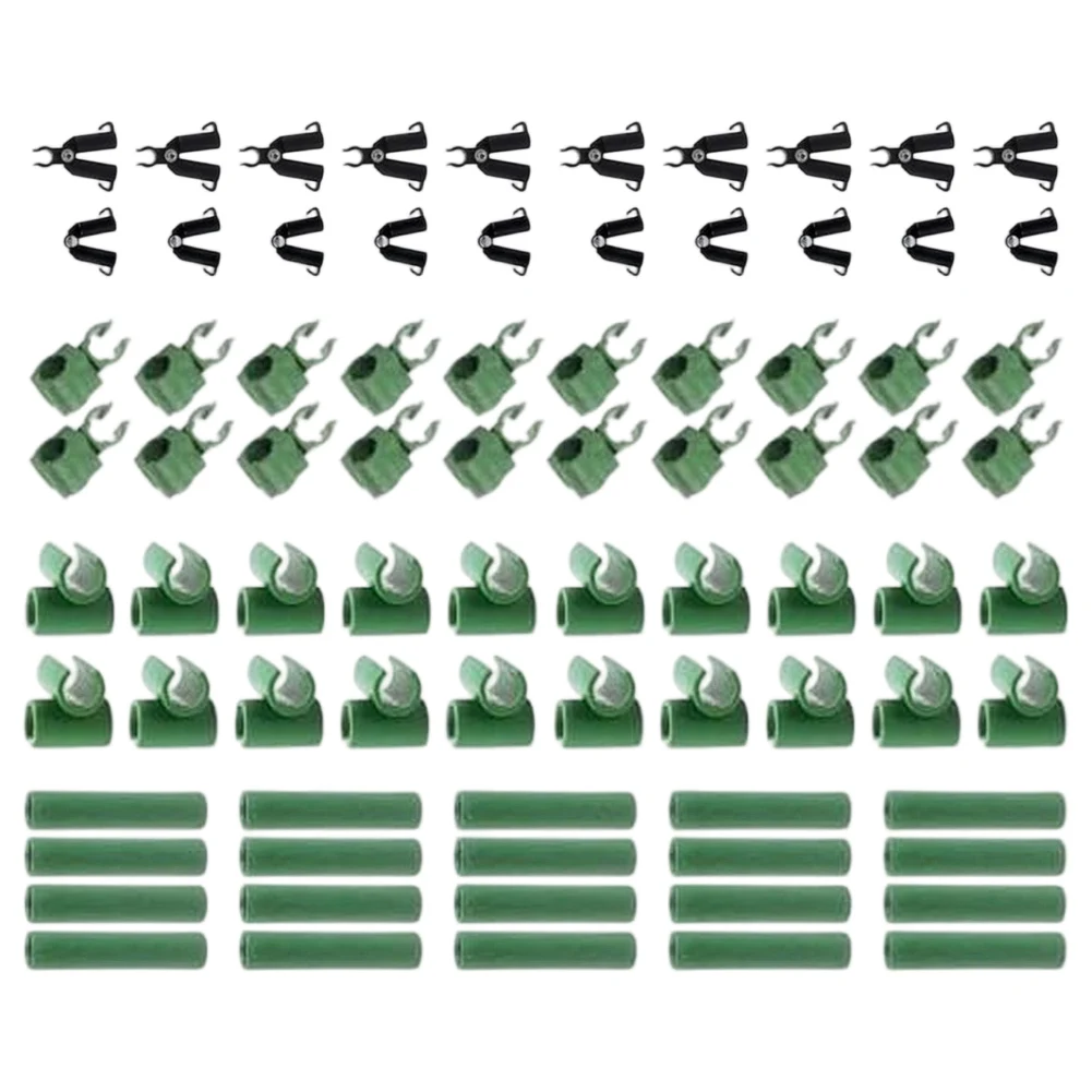 80pcs 11mm Garden Trellis Connector Clips Adjustable Plant Frame Joint Buckle Set Greenhouse Structure Building Accessory Tool
