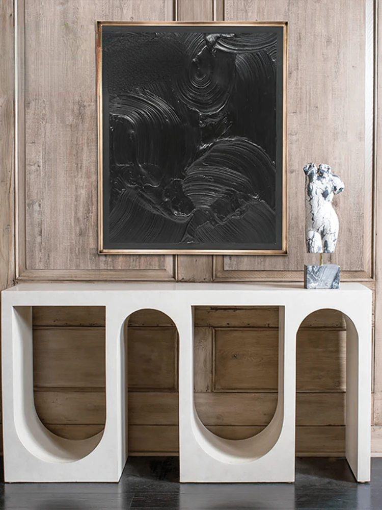 Modern Creative Console Tables Italian Design Roman Arch Entrance Hotel Curio Cabinet Light Luxury Paint