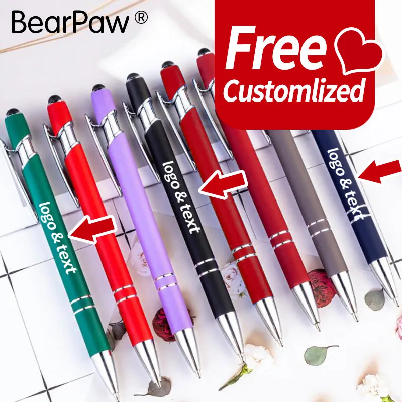 Universal 2 in 1 Touch Screen Metal Ballpoint Pen for iPad and iPhone, Advertising Pen, Free Customize Your Logo, ads