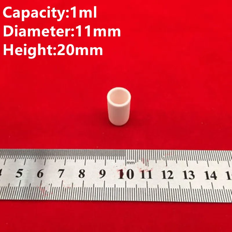 1ml 2ml 3ml 4ml 0.5ml Small Cylindrical 99% pure alumina crucible metal casting crucible corundum ceramic crucible