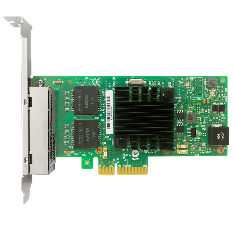 I350-T4V2 Quad Port RJ45 10/100/1000Mb PCIe2.0 x4 Gigabit karta sieciowa z chipsetem Intel I350AM4, niski profil i pełna wysokość