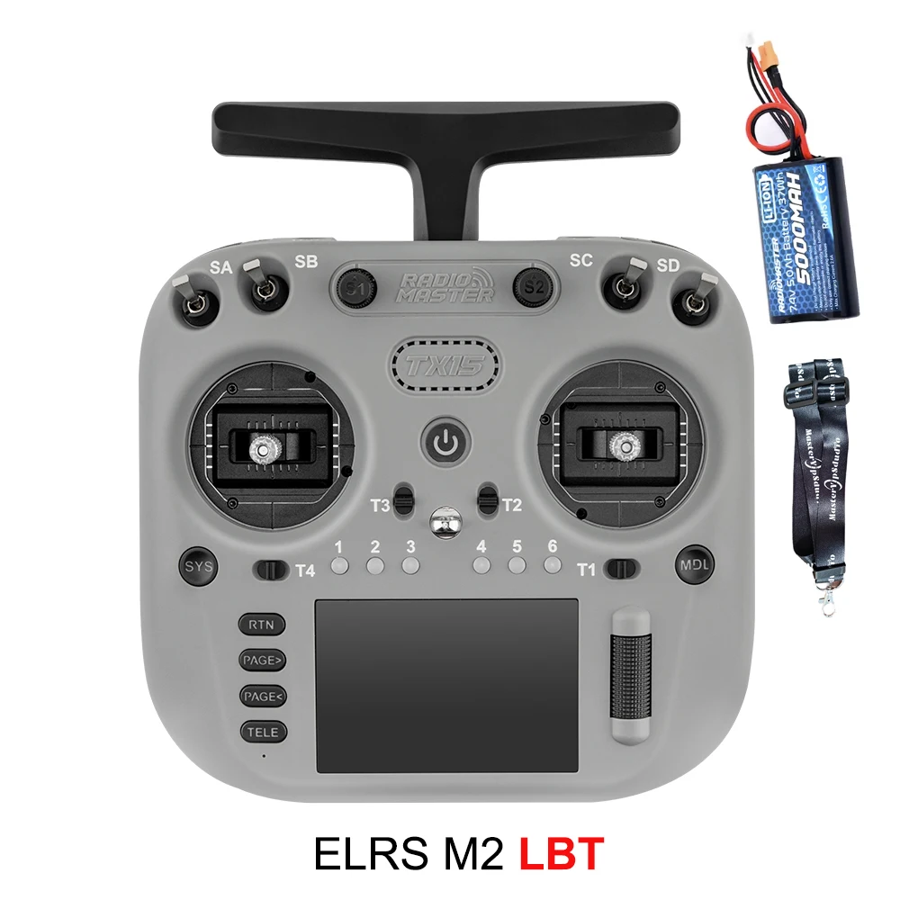 Radiomaster TX15 16ch 3.5inch IPS Touchscreen V5.0 Hall Gimbals Radio Controller ELRS FCC/LBT Built-in Gyro Microphone