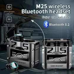 TWS M25 Wireless Headphones Earphones Bluetooth Touch Control Noise Reduction Stereo Waterproof Earbuds Headsets With Microphone