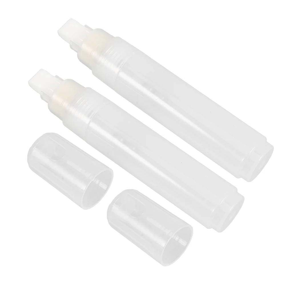 2 Pcs Marker Accessories Chalk Markers Fillable Paint Pens Short Hair Flat Head Graffiti for Paper Plastic