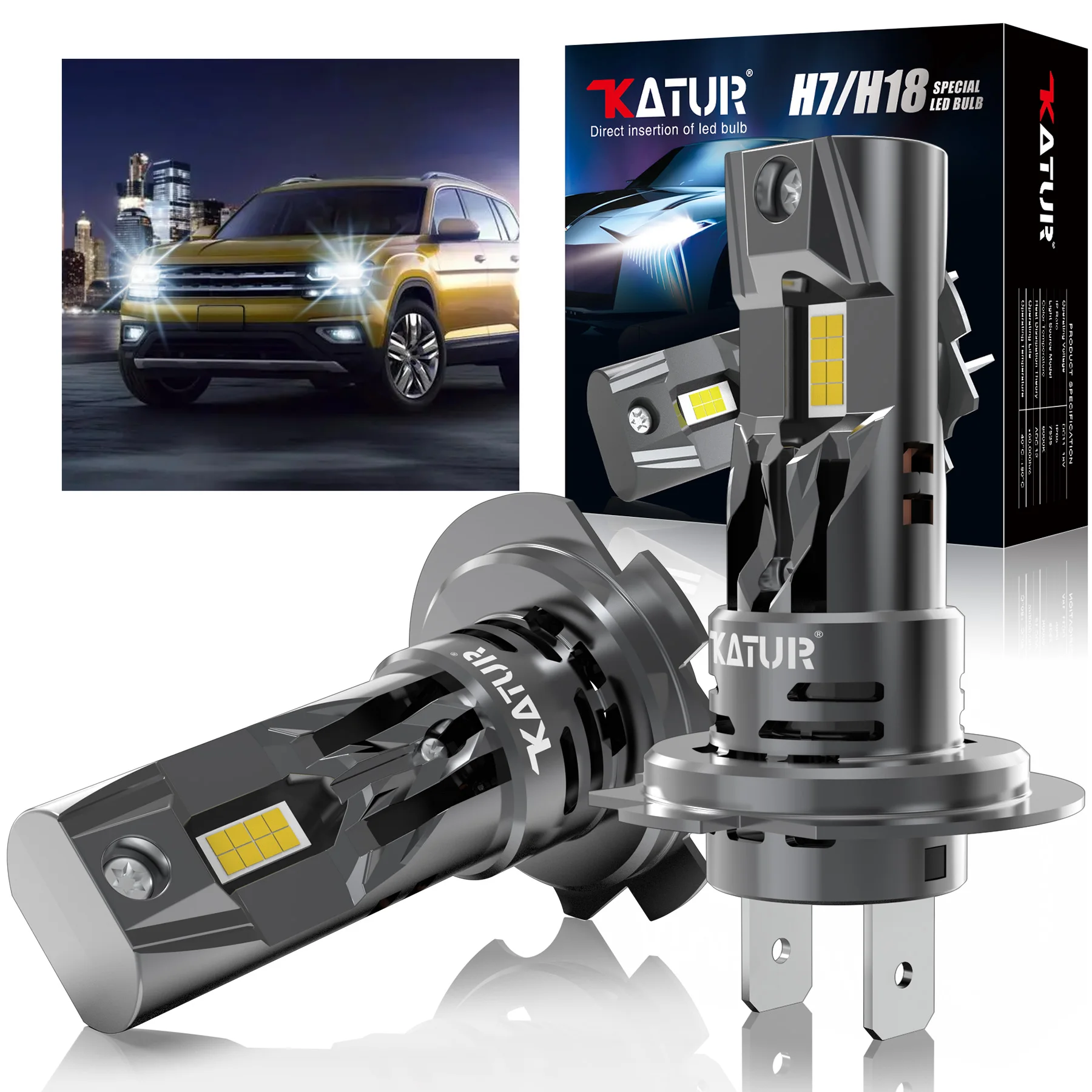 

2Pcs Turbo H7 H4 H8 H11 Base Socket LED Lights Head Lamp 20000LM LED Chips H1 H3 HB3 HB4 HIR2 LED Headlight Bulb 6000K 12V