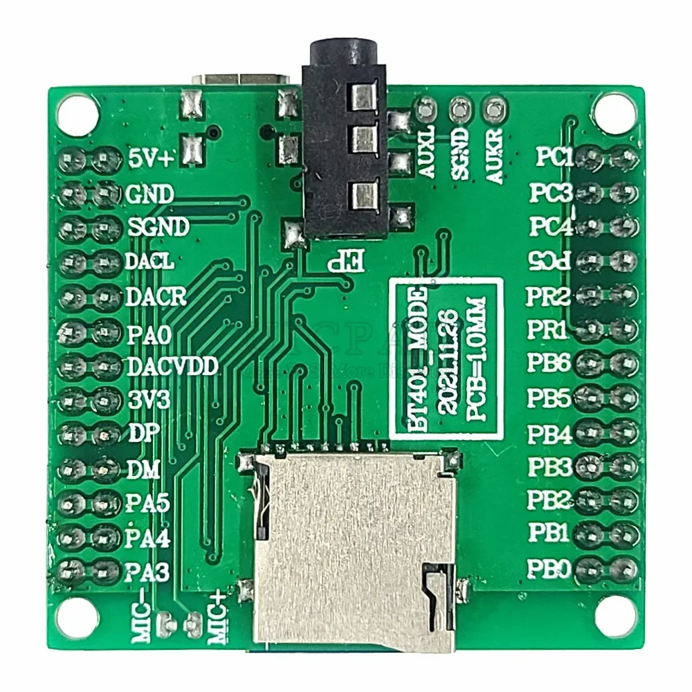 BT401 Bluetooth Module Serial Port to I2C Output IIS DAC for BLE MP3 AT Audio Bluetooth Audio Modules Support Voice Broadcast