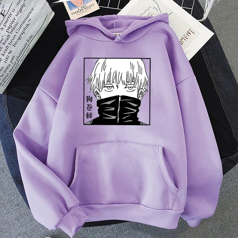 Street trend anime simple sports style Inumaki Toge Printed Hoodies Men/Women Sweatshirts Casual Personality Pullover