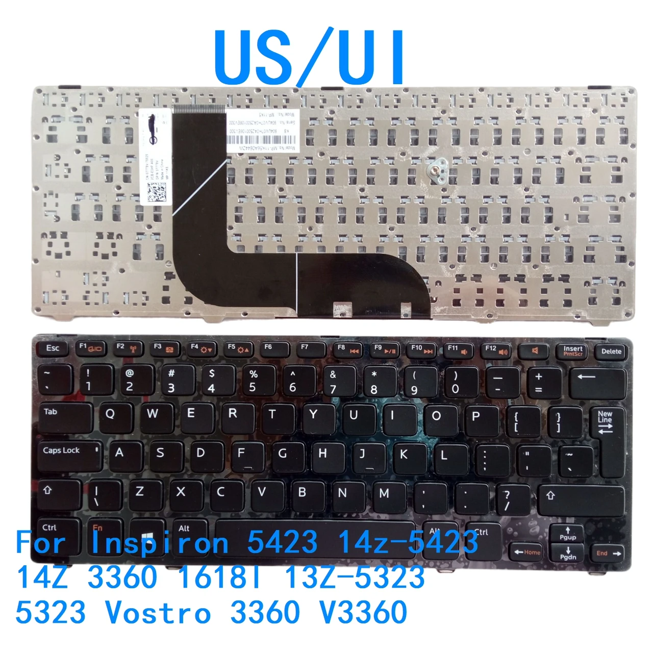 

Новая американская клавиатура для ноутбука Dell Inspiron 5423 14z-5423 14Z 3360 1618l 13Z-5323 5323 Vostro 3360 V3360, замена ноутбука