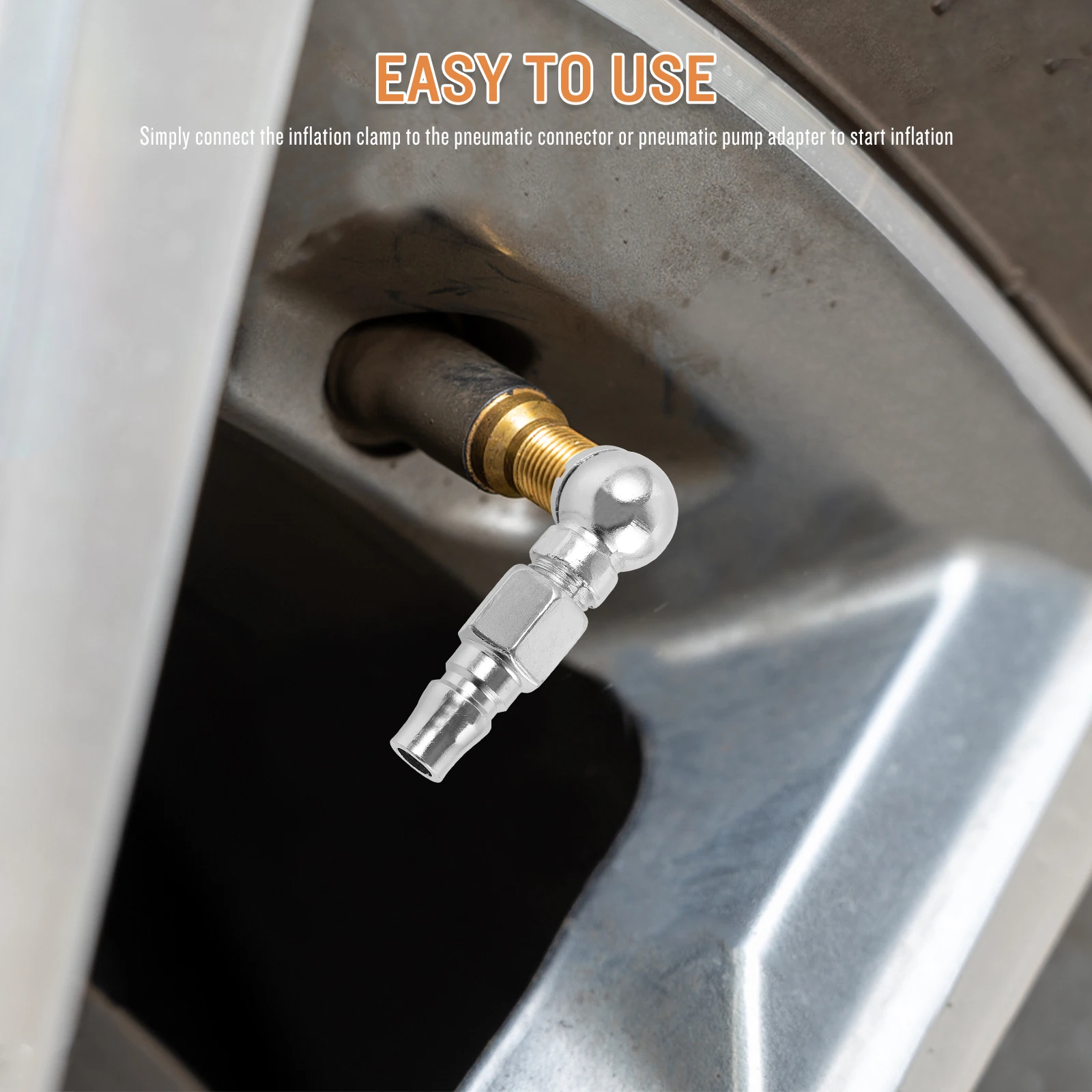 

Tire Air Chuck Lightweight Durable Fast Inflation Tire Inflator Chuck Air Compressor Quick Connect Nozzle for Cars