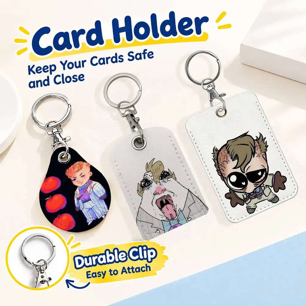 For Outlast Trials Barbi Keychain Card Holder Leather Keeps ID Cash Keys Cards Ready for Work School Travel Daily Errands