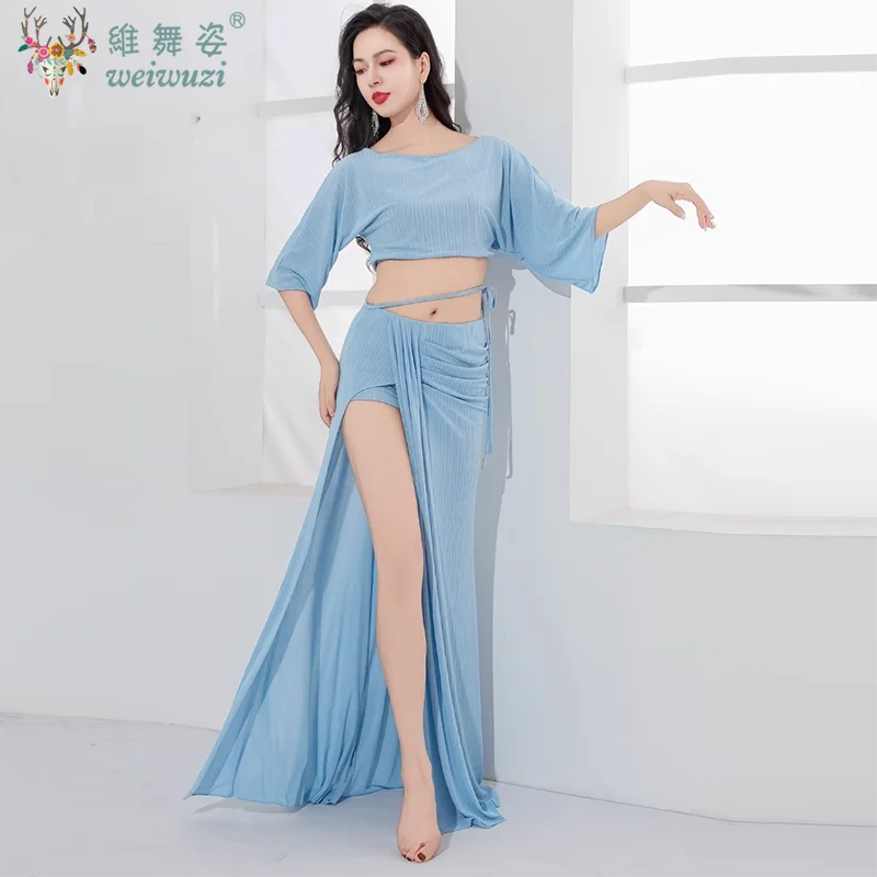 Nieuwe Buikdans Oefenkleding voor Volwassenen Vrouwen Comfortabele Eenvoudige Zachte Oosterse Dans Kostuum Dansen Team Training Kleding