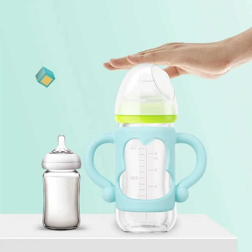 Portable Heat Resistant Safety Baby Bottle Handles Universal Handle Feeding Bottles Accessories Wide Mouth Grip