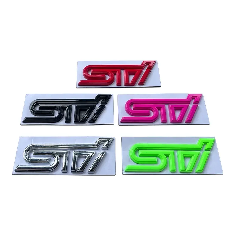 Metal Car Rear Trunk Emblem Sticker Whole Body Side Badge Decal for Subaru STI WRX Forester Outback  Legacy Exterior Accessories