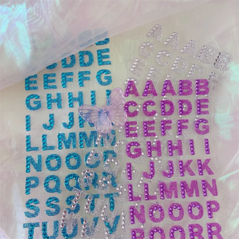 

1Pcs Glitter A-Z Alphabet Letters Sticker Scrapbooking Stationery School Supplies Black/Gold/Silver/Red/Blue/Pink/Purple/Green