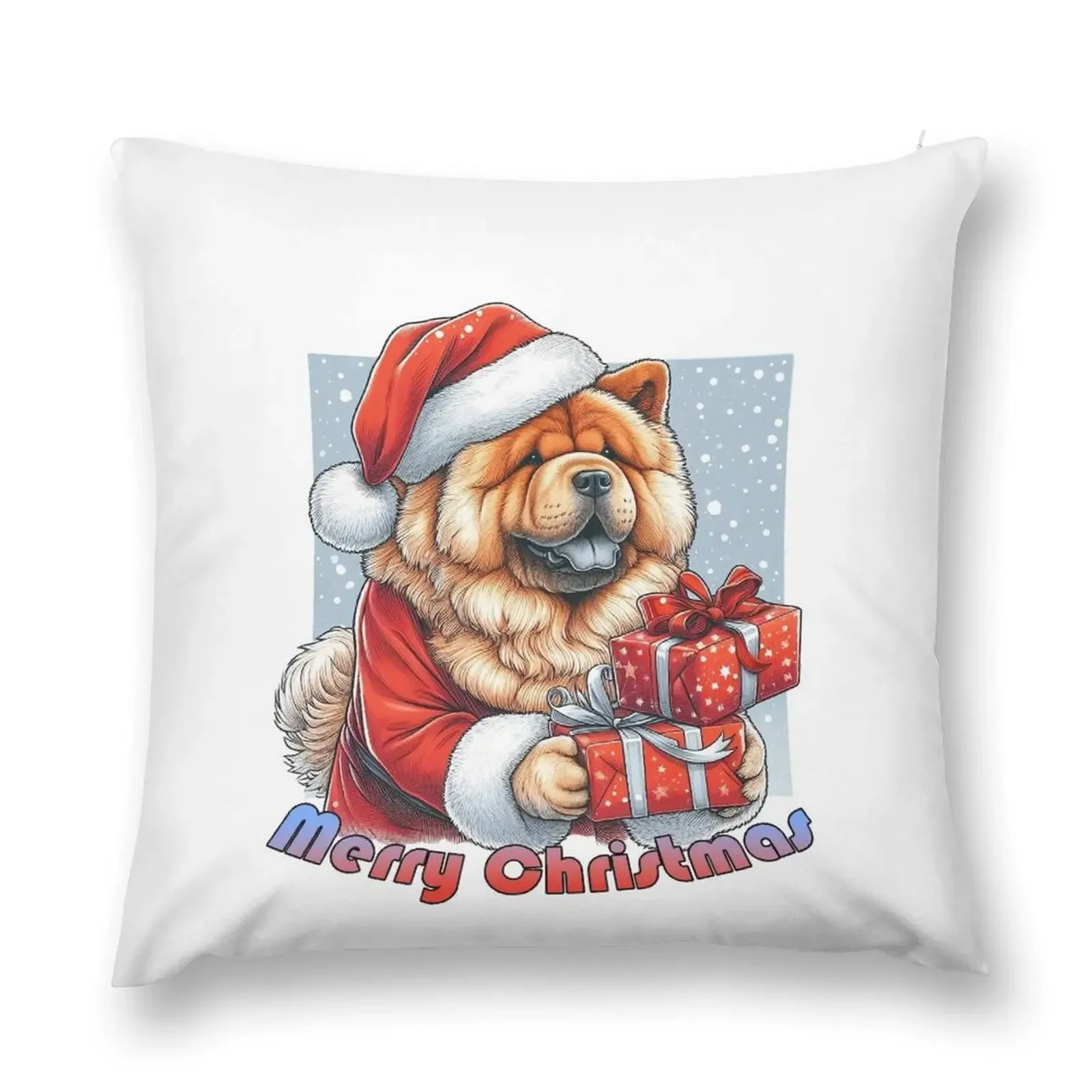 

Merry Christmas Santa ChowChow Comes Bearing Gifts Throw Pillow Sofa Cushions Throw Pillow Covers pillow