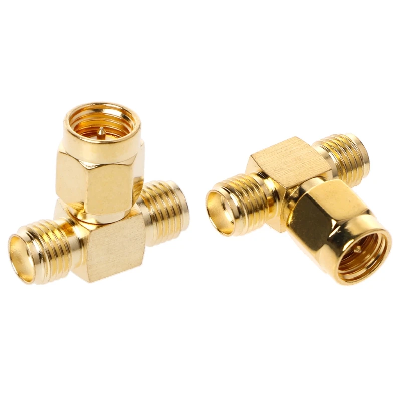 10 ชิ้น 3 Way Splitter SMA ชาย 2 SMA หญิง Triple สำหรับ T RF อะแดปเตอร์เชื่อมต่อ