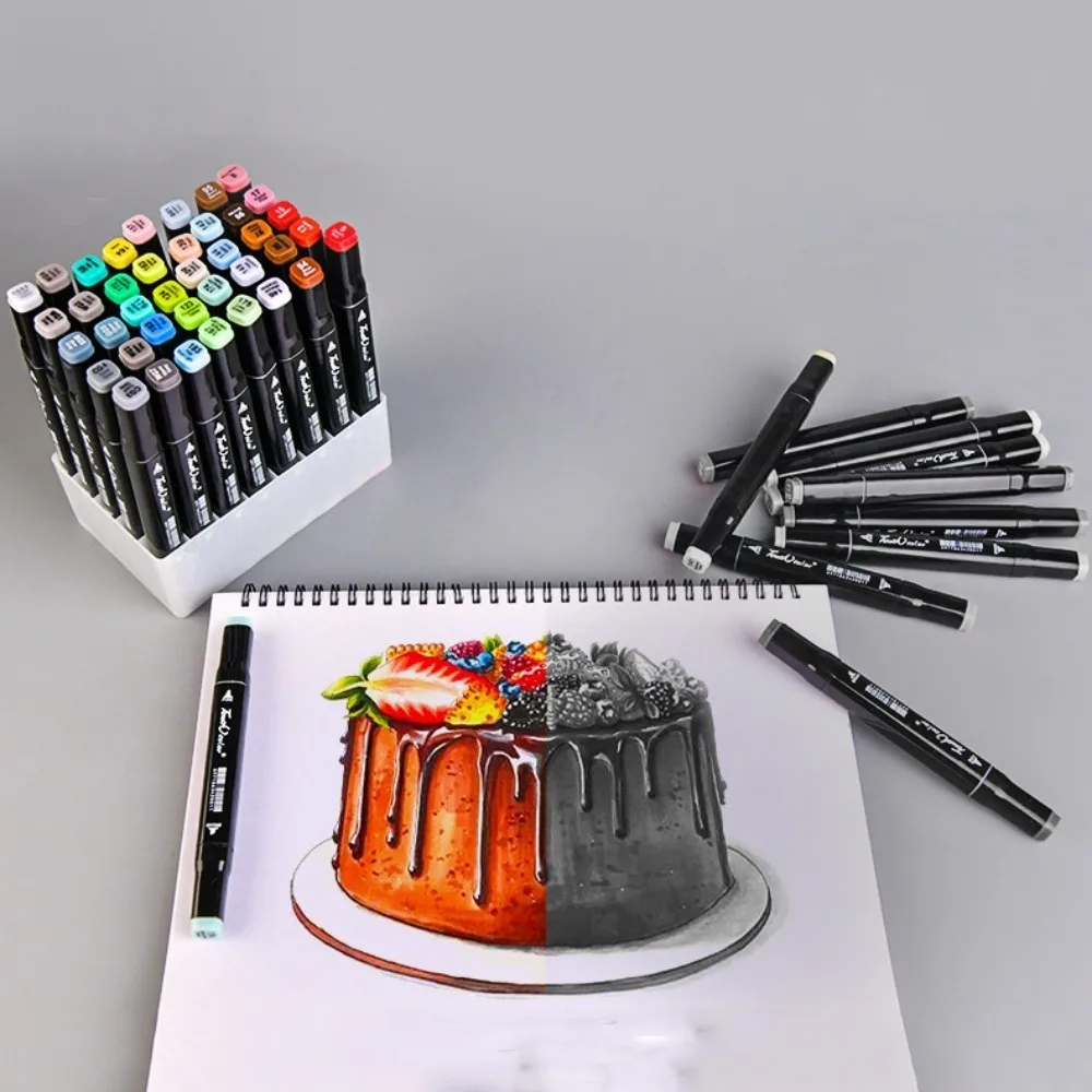 24/30/36/40/48 Slots Marker Pen Storage Holder Multifunctional Waterproof Plastic Large-capacity Office School Supplies