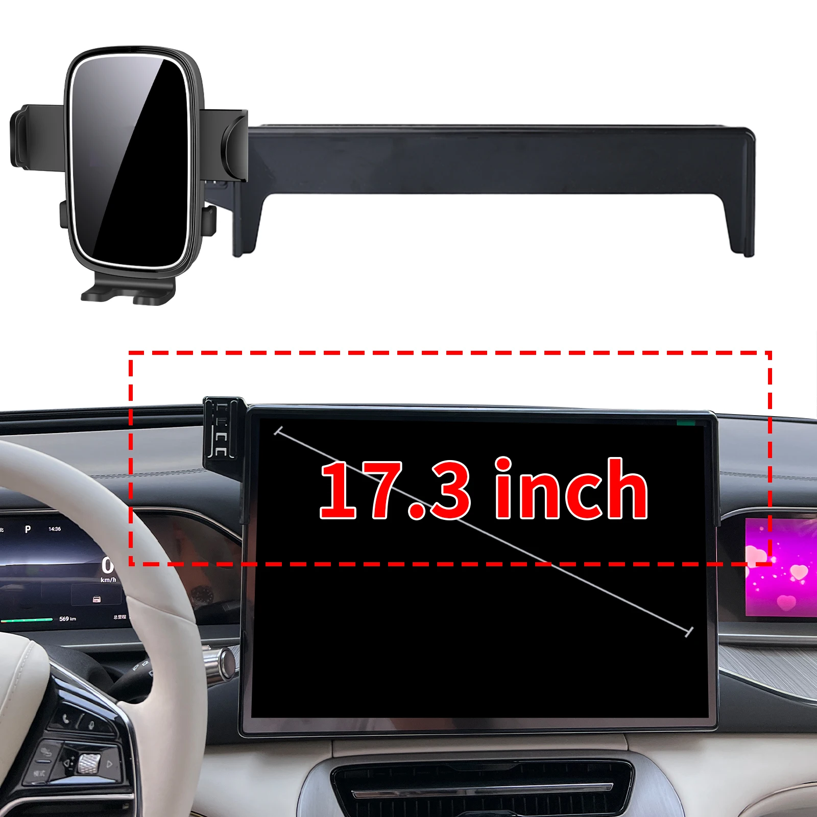 

fit for BYD Equation Leopard 8 2025 2024 Custom Fit Phone Holder Mount Dashboard Screen Base No Drill Car​​ accessoires