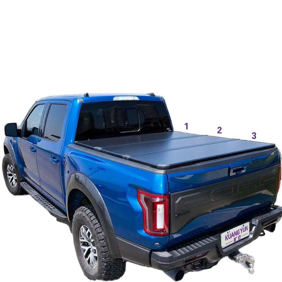 

Hot Selling Hard Type Tonneau Cover Waterproof Tri-Fold Pickup Truck Bed Cover for Toyota Hilux Revo 2015 2016 Tacoma Tundra