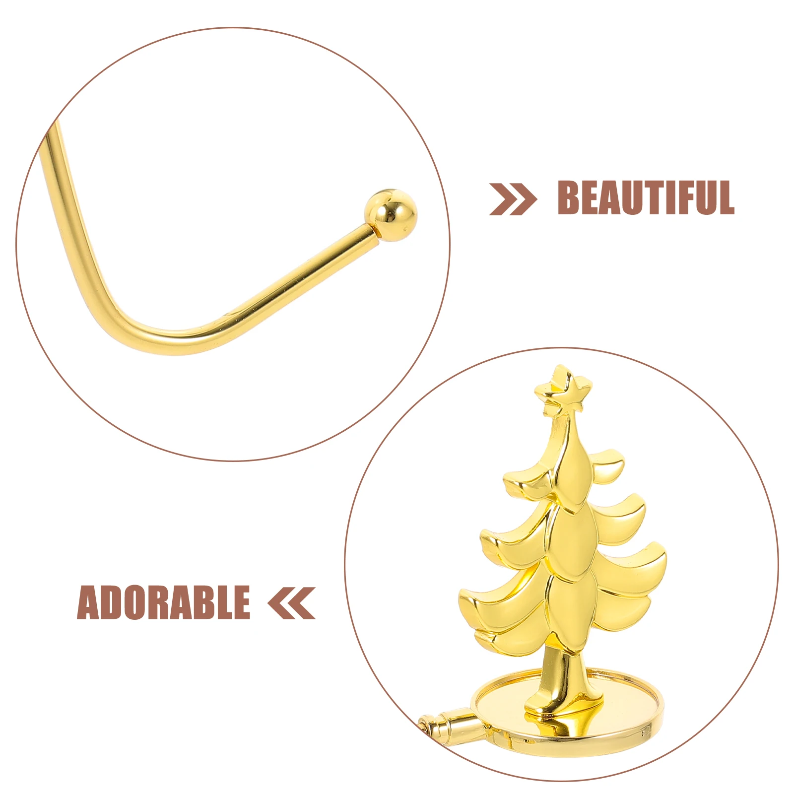 

4 Pcs Christmas Hook Mantel Stocking Hangers Fireplace Hanging Holder Hooks Halloween Garland