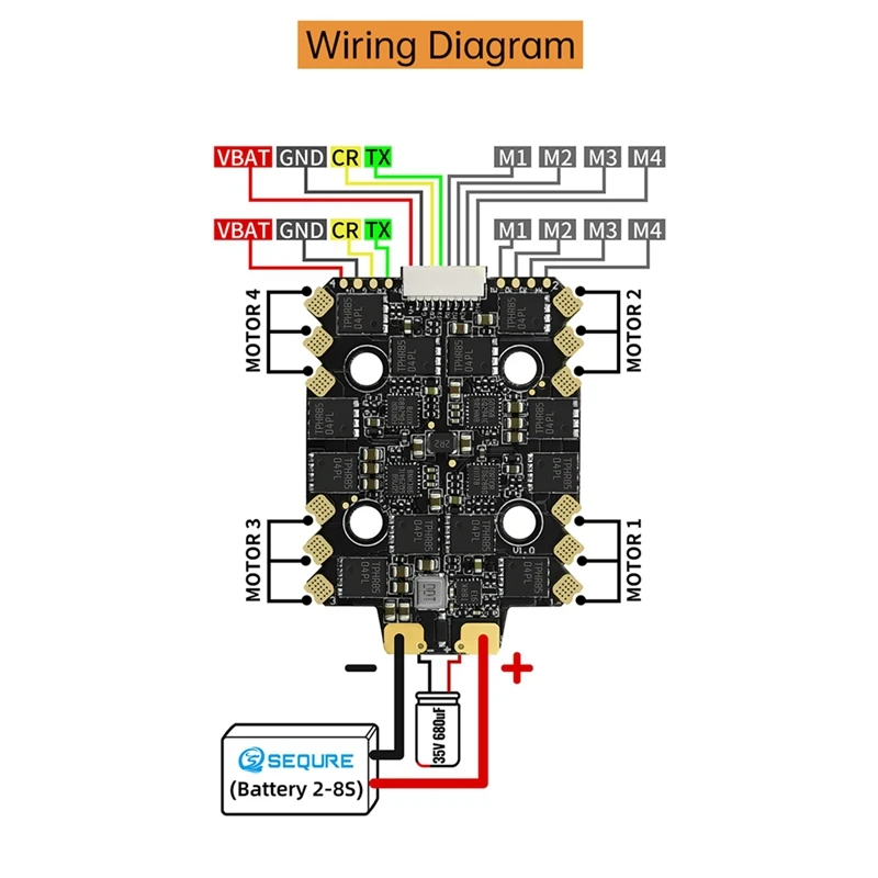 E70 G1 4-w-1 ESC 2-8S 70A Blheli 32-bitowy 128K UAV ESC do wyścigów FPV Obsługuje aktualizacji prędkości silnika Łatwy w użyciu